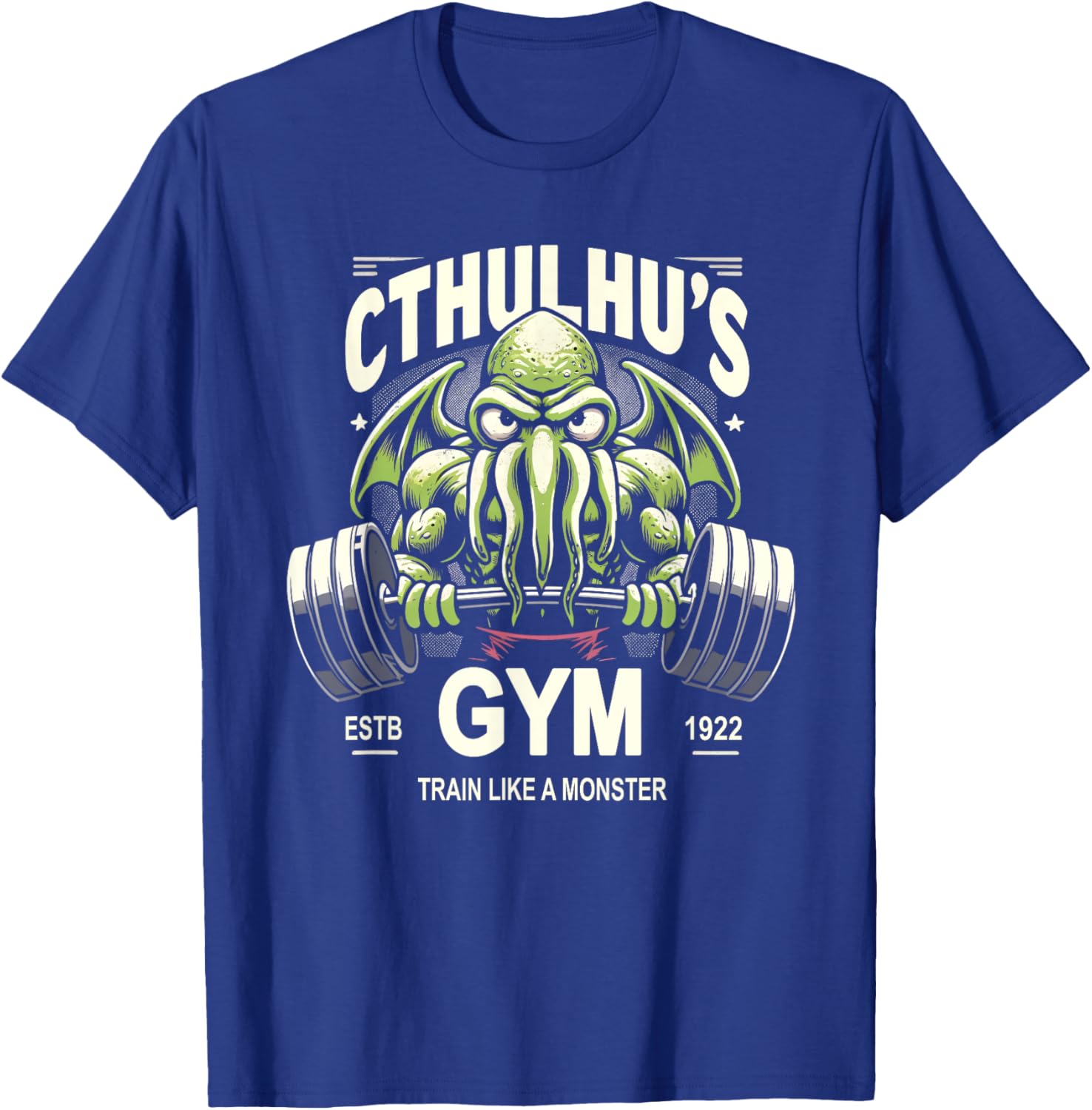 Cthulhu Gym Workout Shirt for Fitness Fans - Funny Cthulhu T-Shirt - T-Shirt | Royal