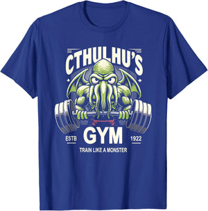 Cthulhu Gym Workout Shirt for Fitness Fans - Funny Cthulhu T-Shirt - T-Shirt | Royal