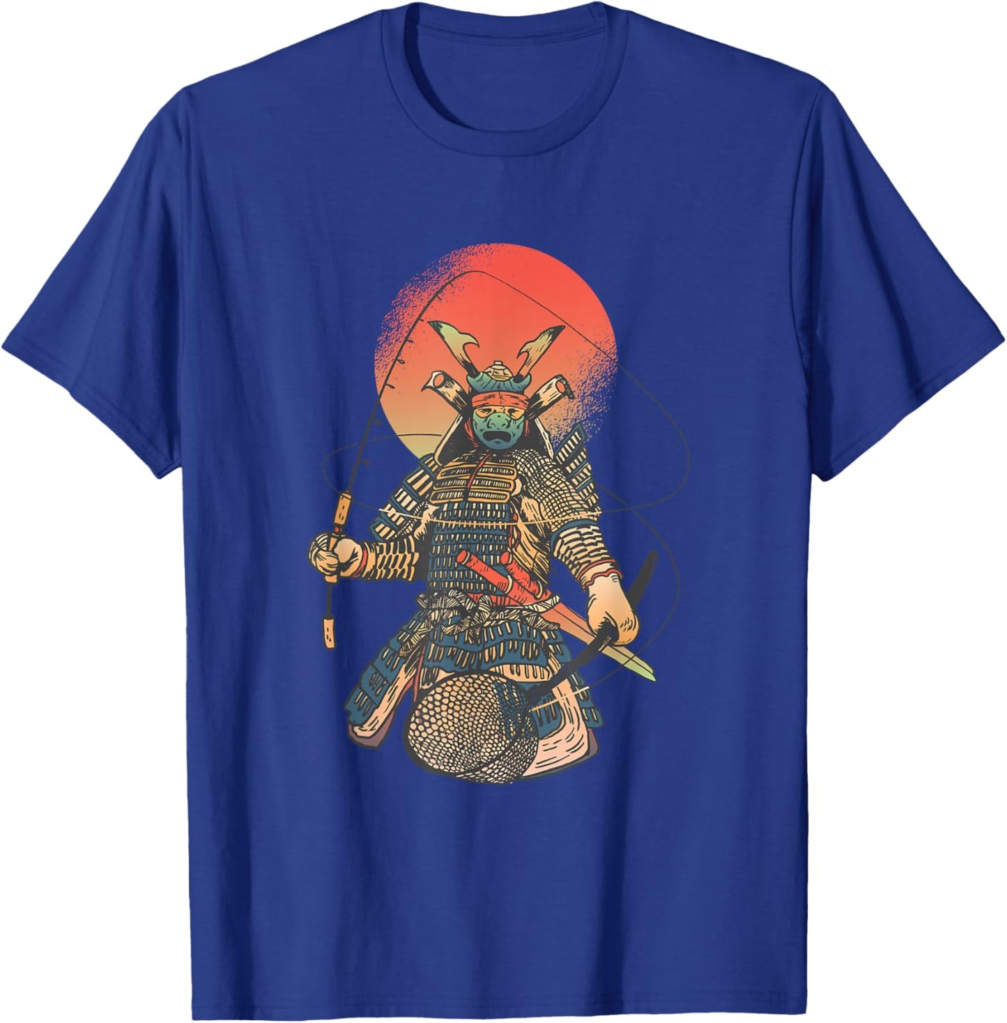 Vintage Samurai Angler and Fisher T-Shirt - T-Shirt | Royal
