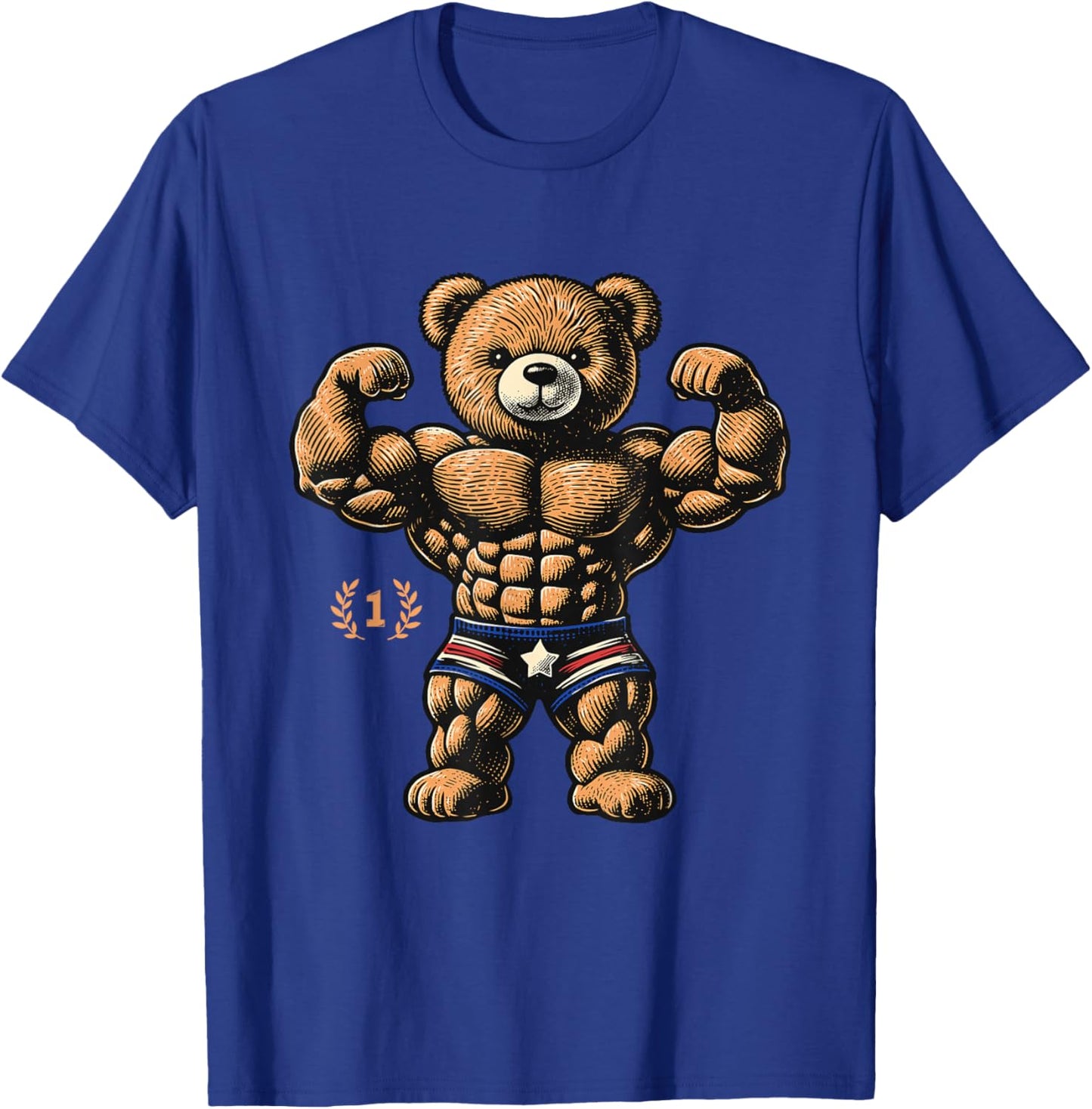 Bear Bodybuilding Gift Man Sporty Bodybuilder GYM , Black, S T-Shirt - T-Shirt | Royal