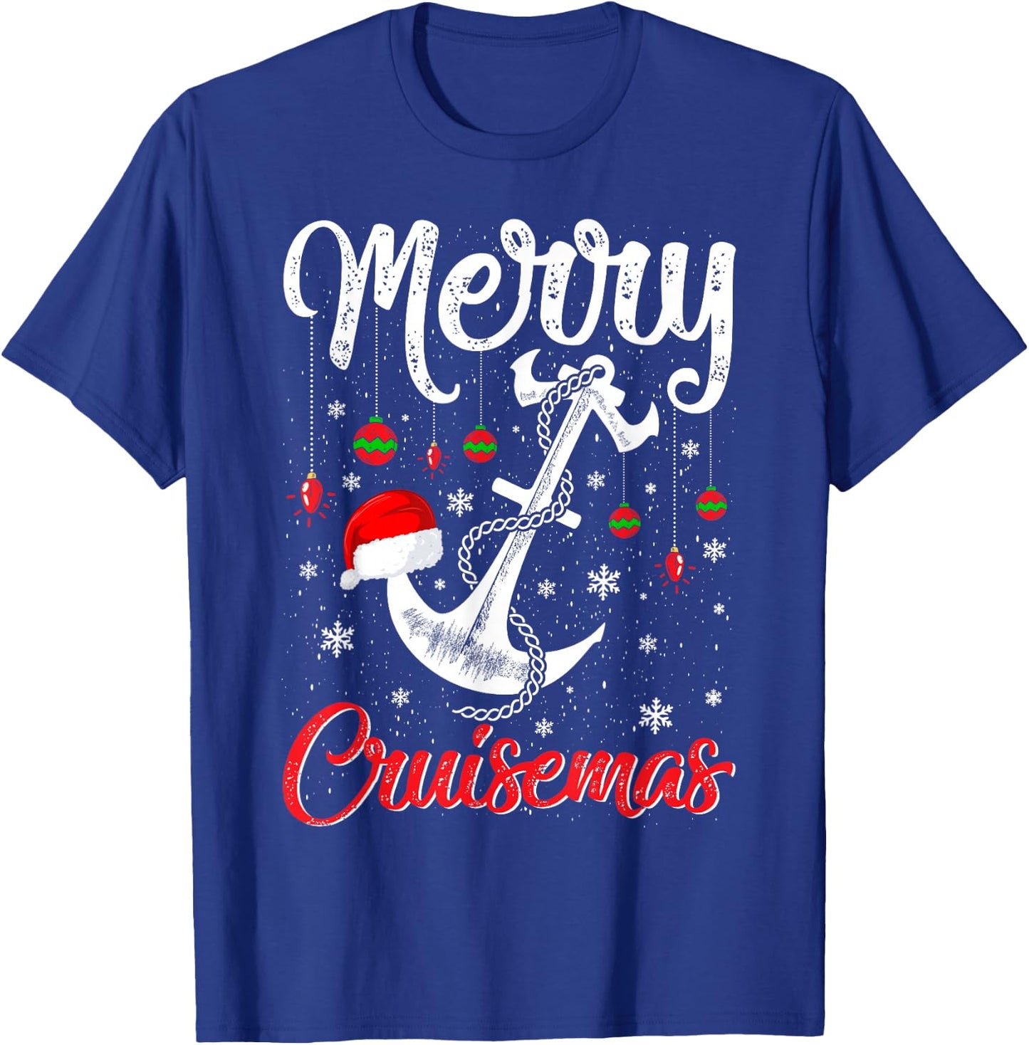 Merry Cruisemas Ugly Christmas Sweater Cruise Ship T-Shirt - T-Shirt | Royal