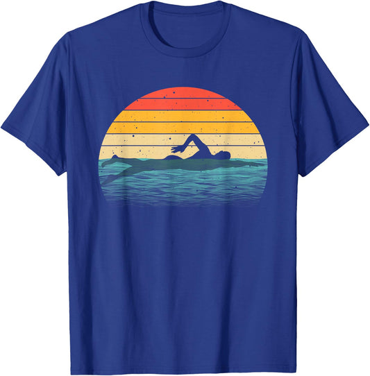 Swimming Gift Women Boys Girls Swimmer Swim Coach T-Shirt - T-Shirt | Royal
