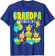Birthday Party Monkey Grandpa Birthday Crew Family Matching T-Shirt - T-Shirt | Royal