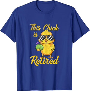 This Chick is Retired Women Funny Retirement T-Shirt - T-Shirt | Royal