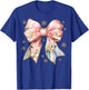 Cute Coquette Bow Baby Jesus Nativity Scene Christian Xmas T-Shirt - T-Shirt | Royal