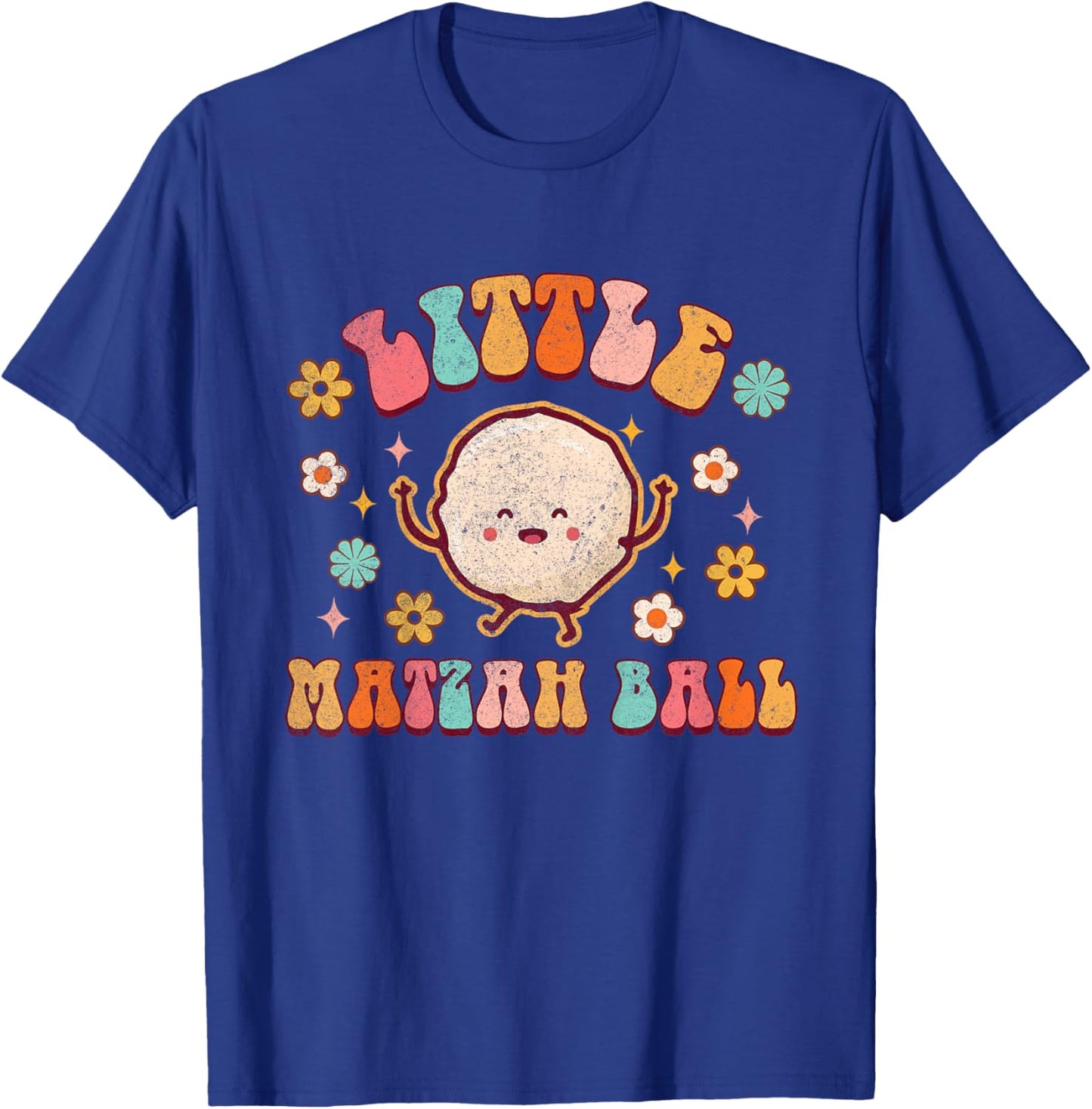 Little Matzah Ball Cute Jewish Baby Shower Passover Groovy T-Shirt - T-Shirt | Royal
