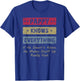 Pappy Knows Everything Humor Saying Fun Retro Granddad Papa T-Shirt - T-Shirt | Royal