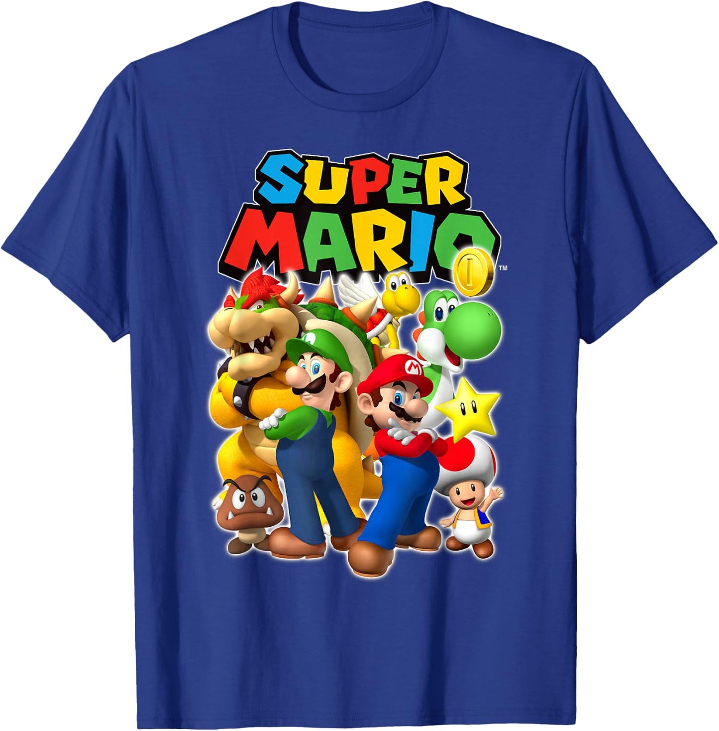 Super Mario Originals Group Shot T-Shirt - T-Shirt | Royal