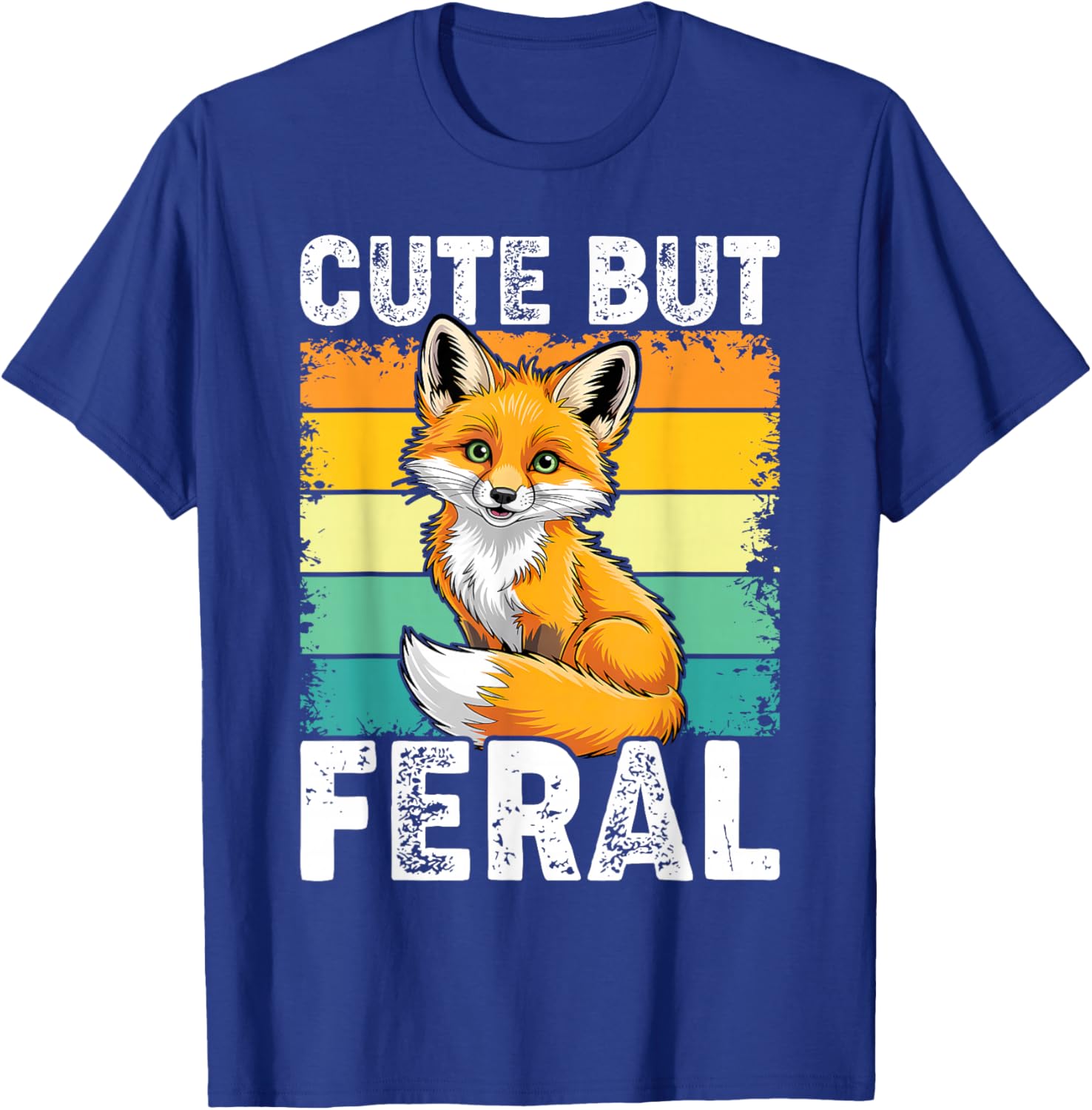 Funny Cute But Feral Fox Toddler Boy Girl T-Shirt - T-Shirt | Royal