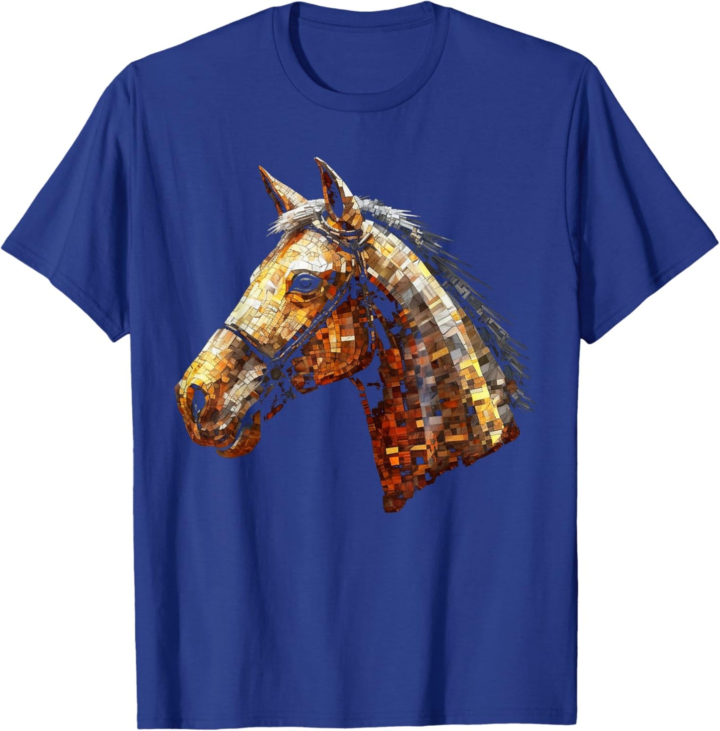 Horse Artwork - Riding Horse Motif Animal Horse T-Shirt - T-Shirt | Royal