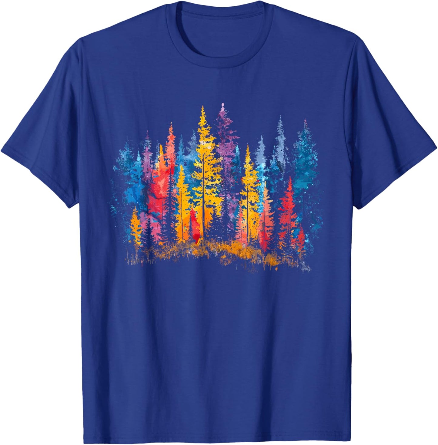 Colorful Forest, Trees and Leaves, Natur Lover, Men, Women T-Shirt - T-Shirt | Royal