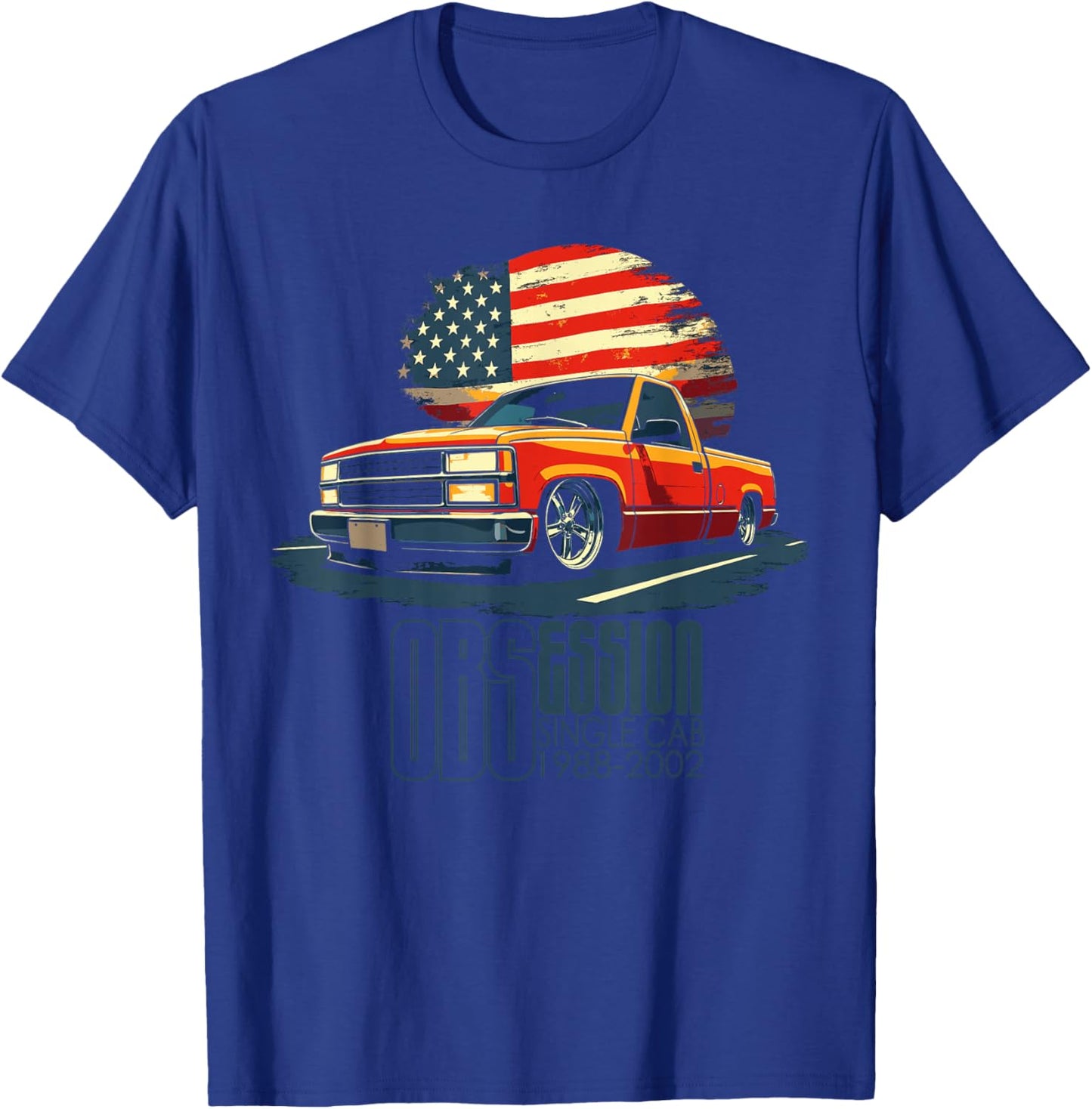 OBS Single Cab Truck Old Body Style 1988-2002 CK Truck T-Shirt - T-Shirt | Royal