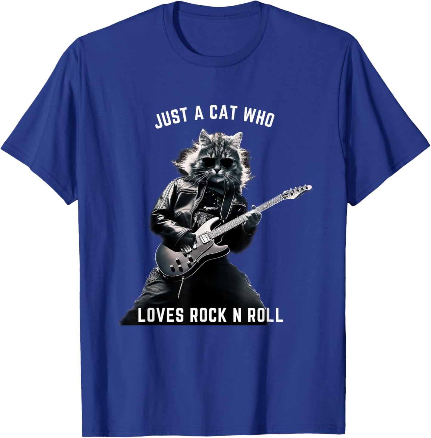 Just a cat that loves rock n roll Women Kids T-Shirt - T-Shirt | Royal