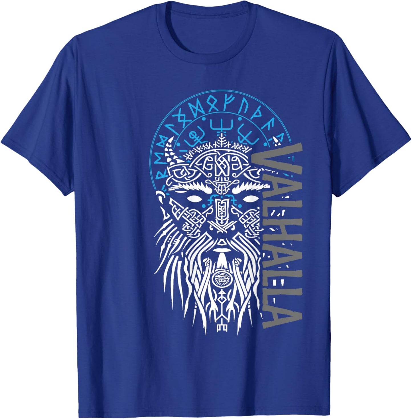 Valhalla & Viking Compass - Odin Design T-Shirt - T-Shirt | Royal