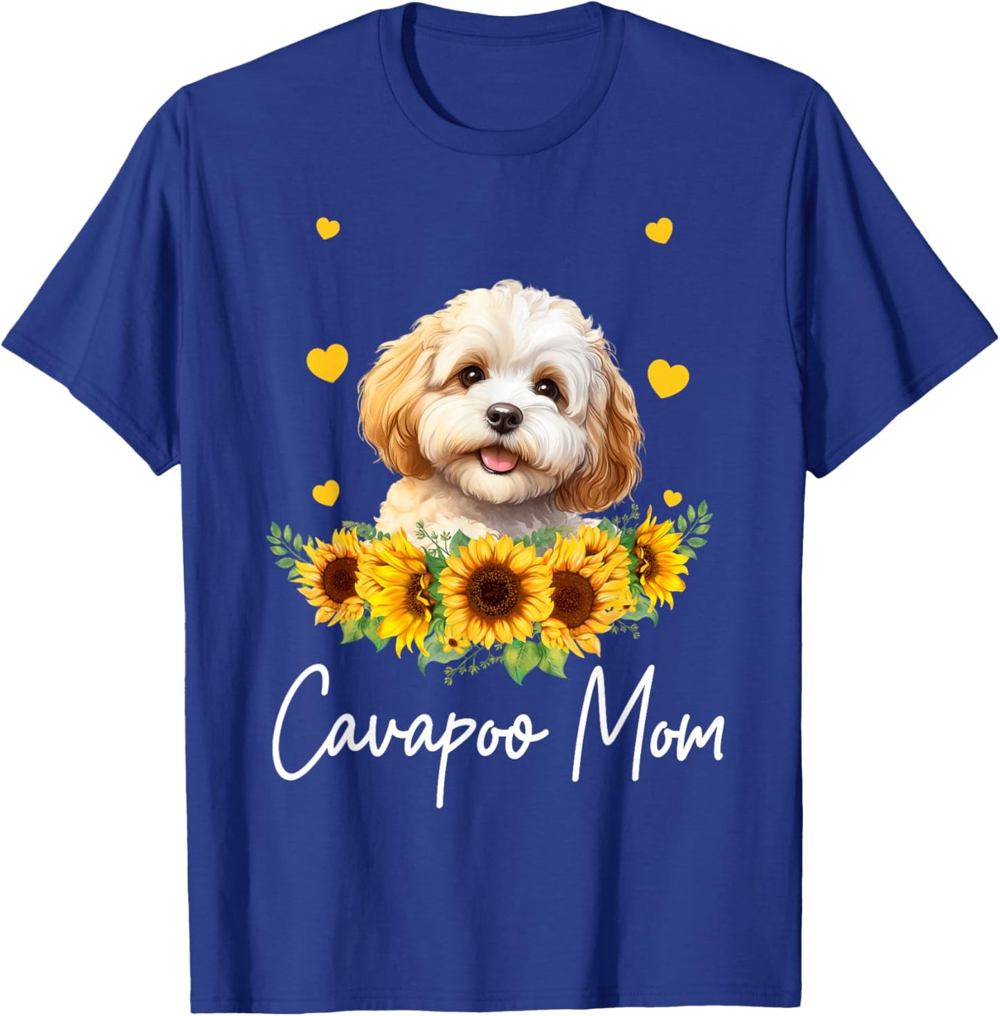 Sunflower Cavapoo Mom Dog Lover T-Shirt - T-Shirt | Royal