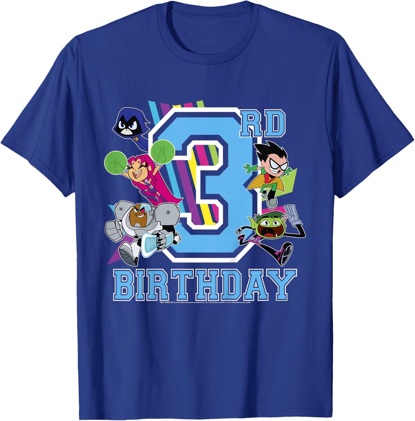 Kids DC Comics Teen Titans Go! 3rd Birthday T-Shirt - T-Shirt | Royal