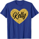 I Love Kelly Cute Kelly Heart Women Boys or Girls T-Shirt - T-Shirt | Royal