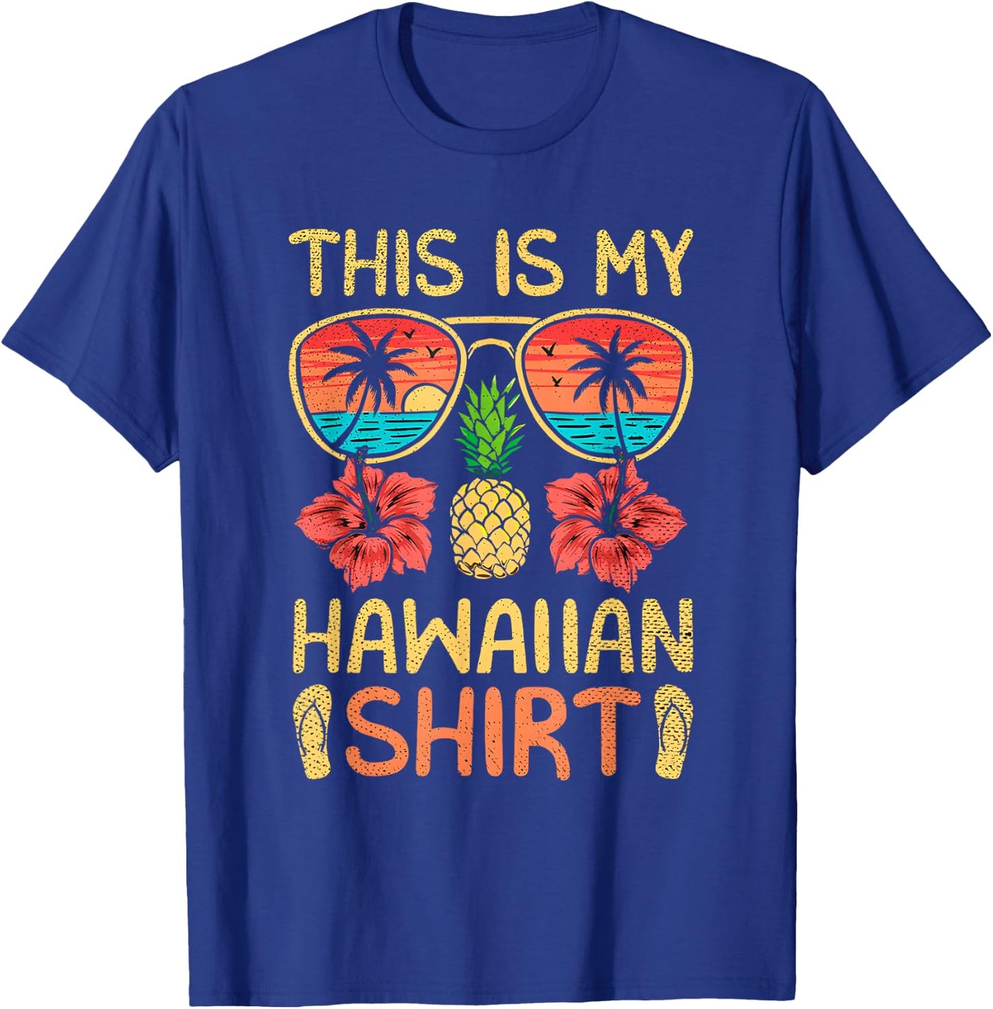 Tropical Flowers T-Shirt - T-Shirt | Royal