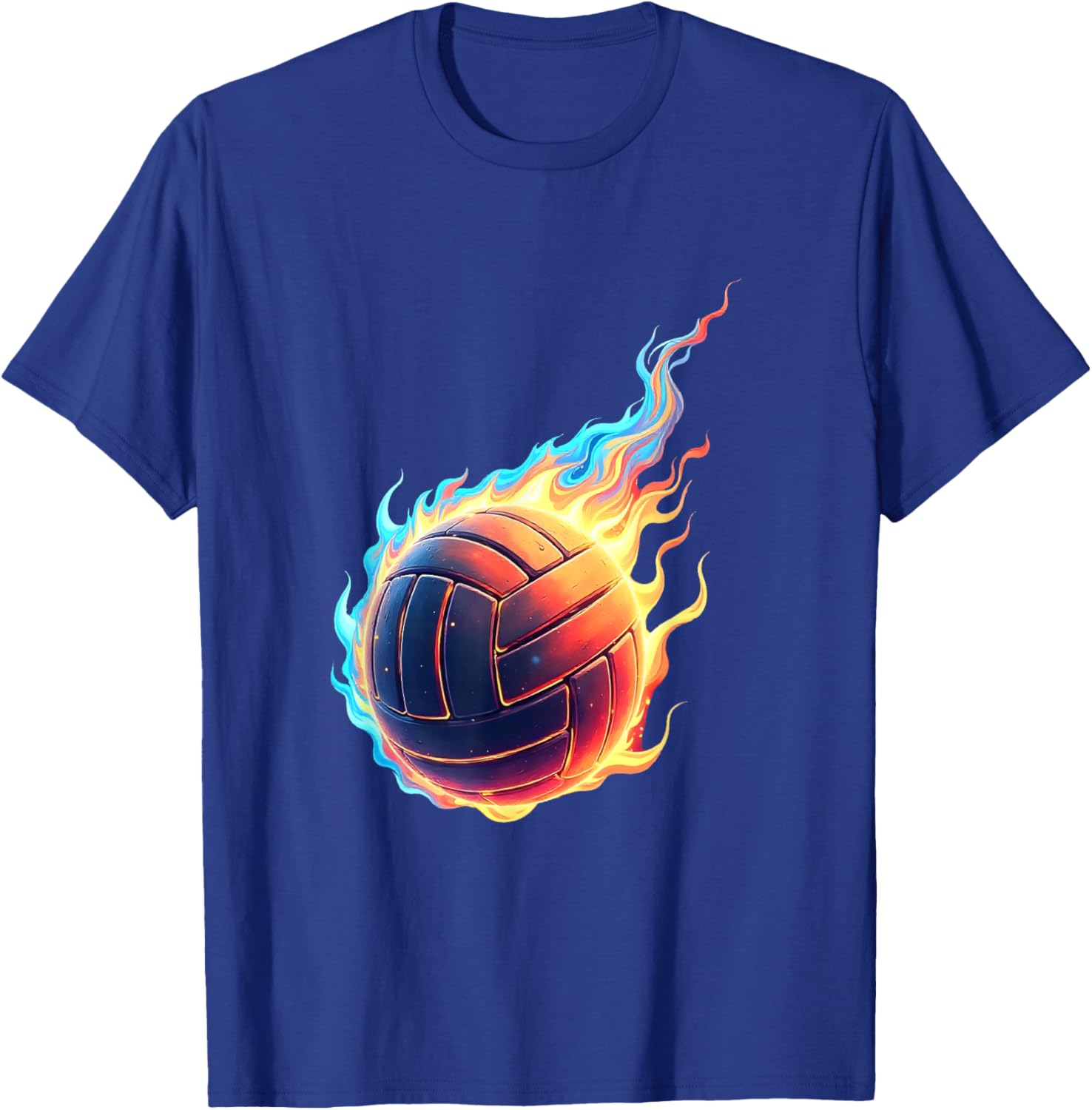 Volleyball Shirt - Fire Volleyball Player T-Shirt - T-Shirt | Royal