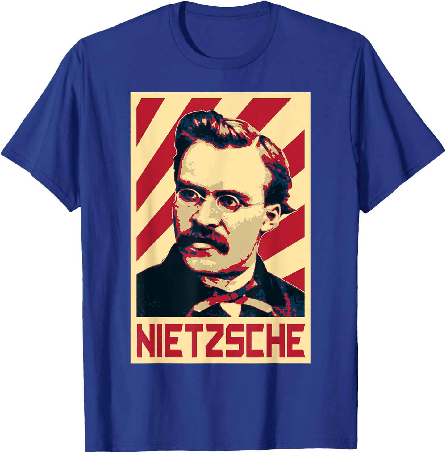 Friedrich Nietzsche Retro Propaganda T-Shirt - T-Shirt | Royal