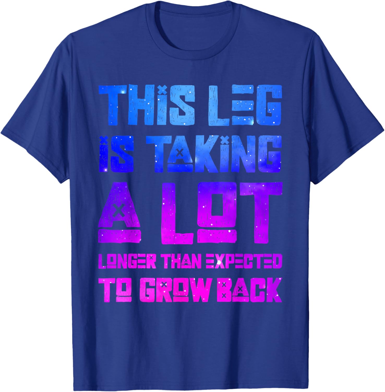 Funny leg amputation - Leg Amputee - Amputated Leg T-Shirt - T-Shirt | Royal