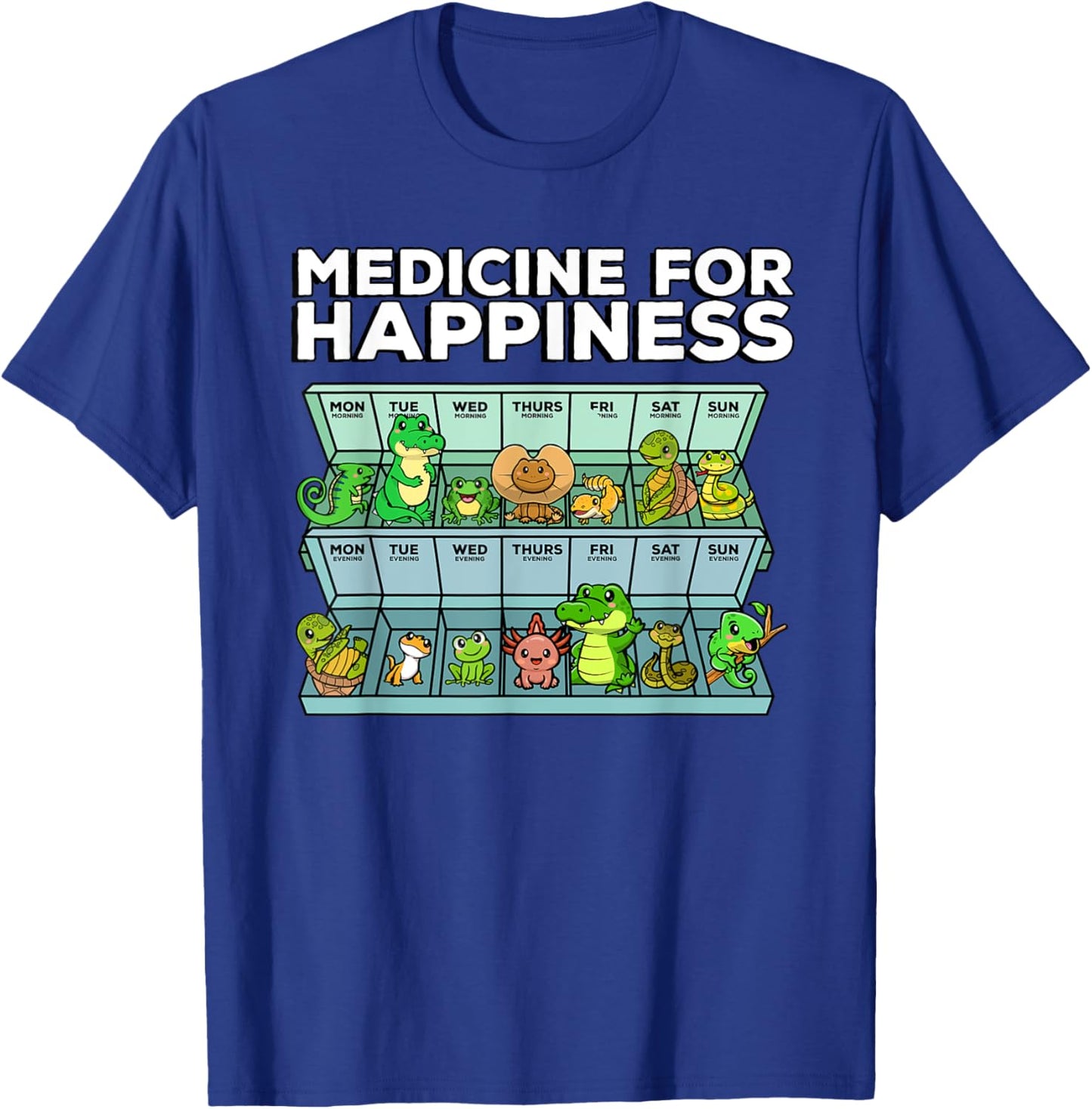 Medicine For Happiness Reptile Wildlife Animal Rescuer T-Shirt - T-Shirt | Royal