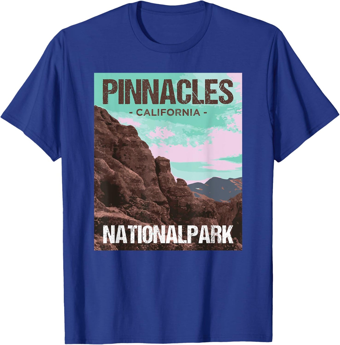 Pinnacles National Park California Poster Design T-Shirt - T-Shirt | Royal