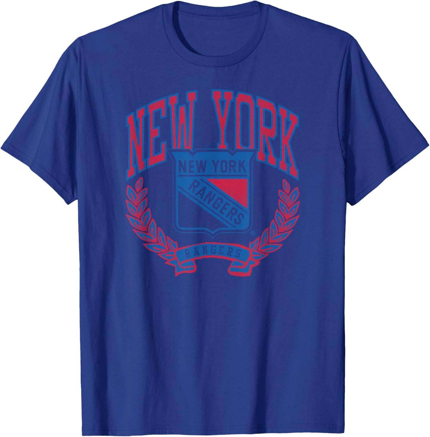New York Rangers Vintage Victory White Officially Licensed T-Shirt - T-Shirt | Royal