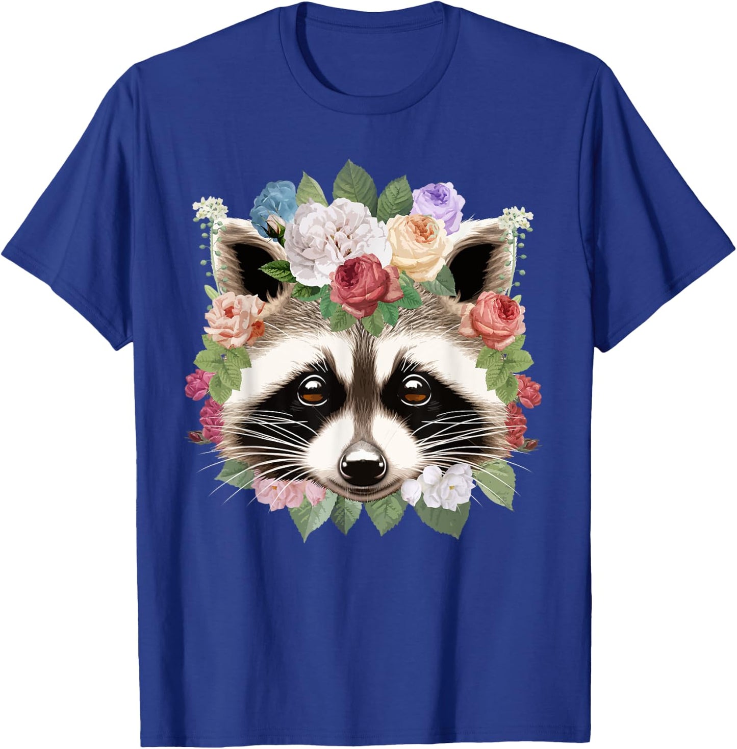 Cute Raccoon Art Girls Kids Racoon Lover Raccoon T-Shirt - T-Shirt | Royal