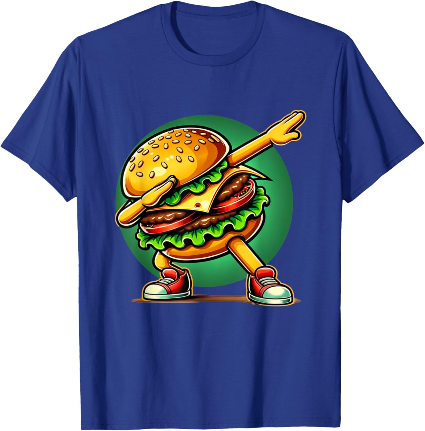 Burger Dabbing Dancing Funny Burger Hamburger Food Foodie T-Shirt - T-Shirt | Royal