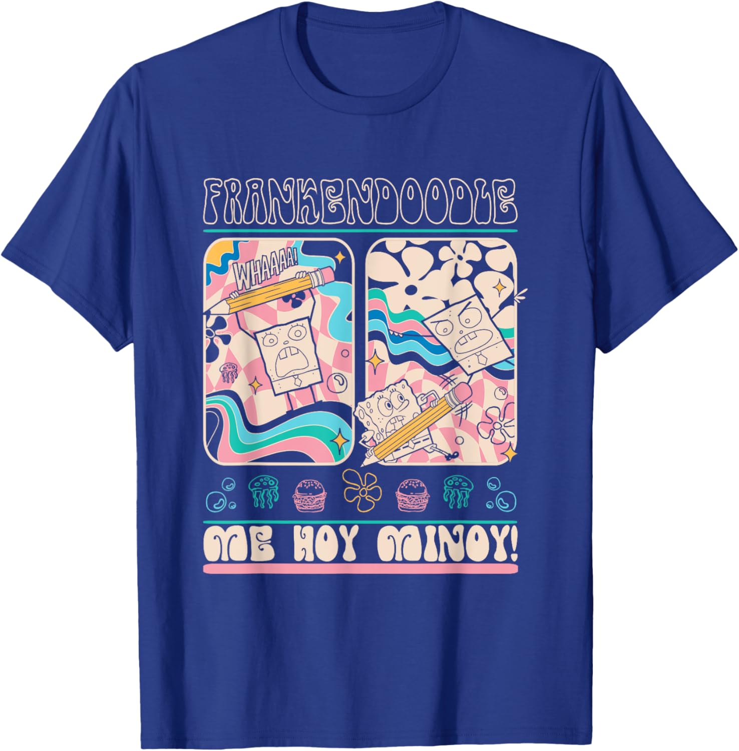 SpongeBob SquarePants Frankendoodle Me Hoy Minoy! Retro T-Shirt - T-Shirt | Royal