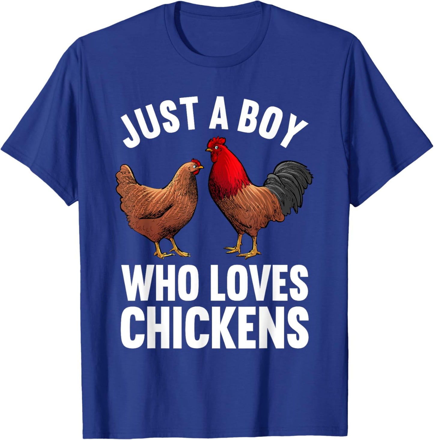Funny Chicken Art Boys Farm Animal Chicken Farmer T-Shirt - T-Shirt | Royal