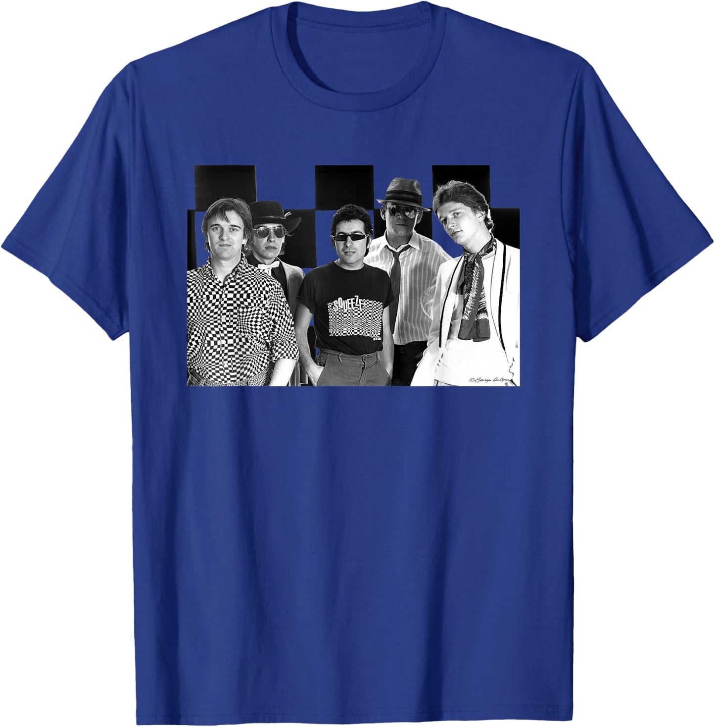 Squeeze Band Chequered Photo By George DuBose T-Shirt - T-Shirt | Royal