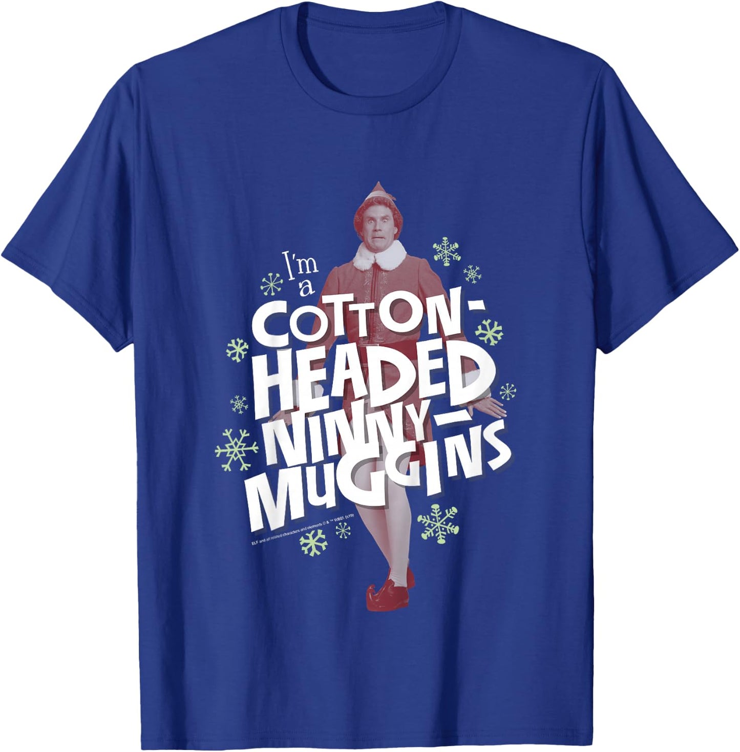 Kids Elf Buddy Cotton Headed Ninny Muggins Snowflake Poster T-Shirt - T-Shirt | Royal