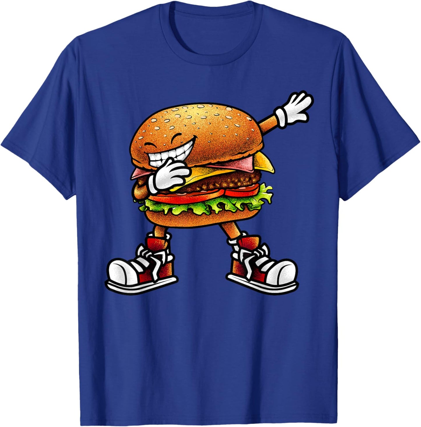 Funny Hamburger Women Kids Cheeseburger Fast Food T-Shirt - T-Shirt | Royal
