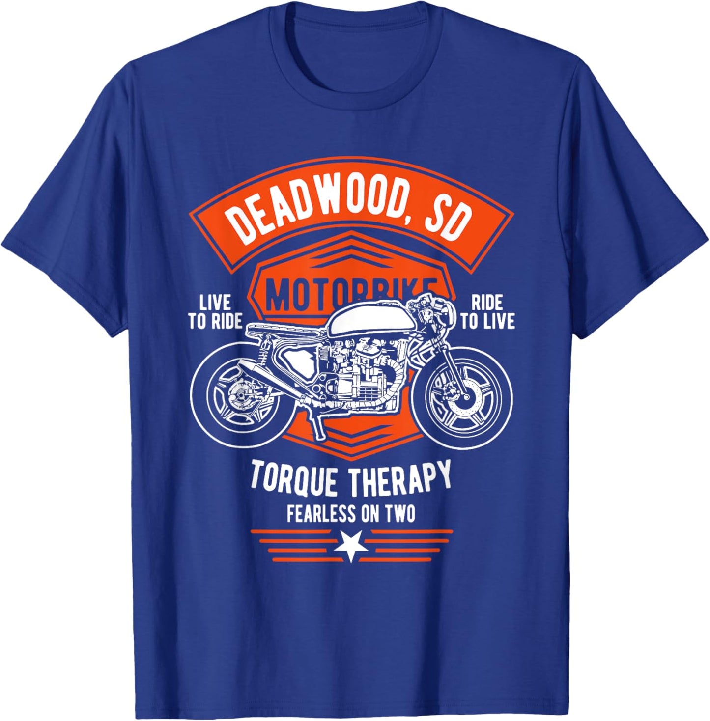 Deadwood South Dakota USA Motorcycle Design Souvenir T-Shirt - T-Shirt | Royal