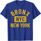Bronx NYC New York Gym Style Distressed Amber Print T-Shirt - T-Shirt | Royal