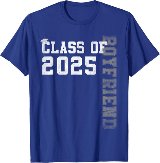 Boyfriend Senior 2025 Proud Boyfriend Of A Class Of 2025 T-Shirt - T-Shirt | Royal