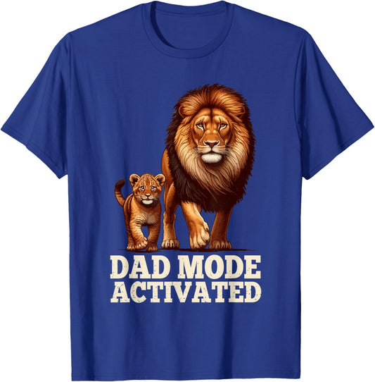 Dad Mode Activated Fathers Day Papa Daddy Husband Grandpa T-Shirt - T-Shirt | Royal