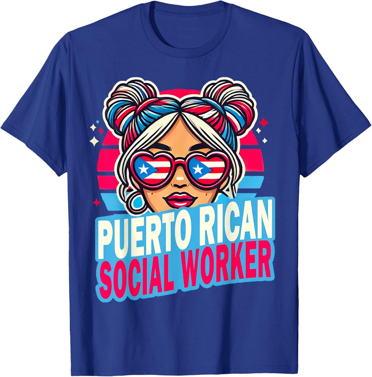 Puerto Rican Latina Social Worker MSW Masters Graduation T-Shirt - T-Shirt | Royal