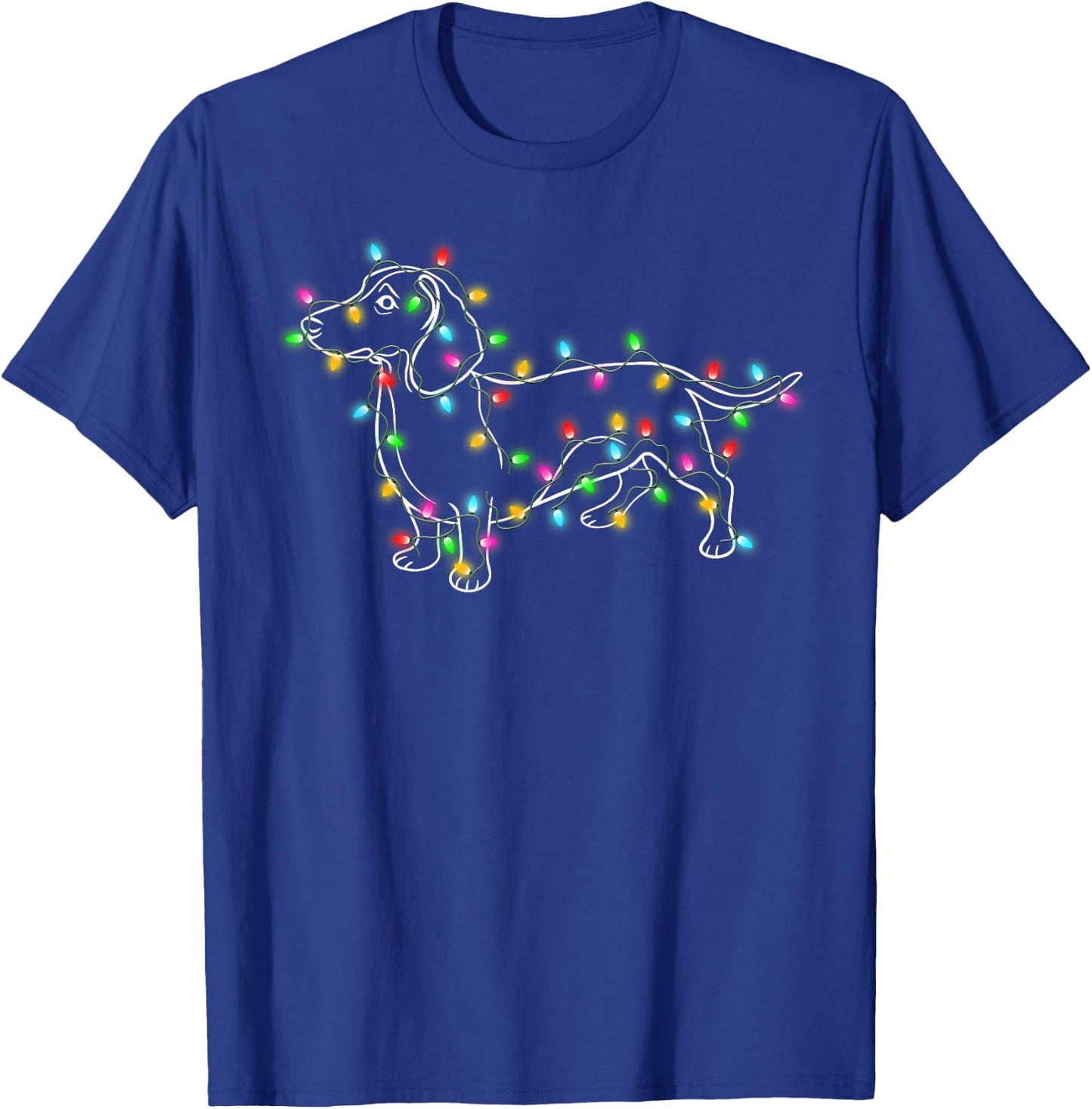 Dachshund Dogs Tree Christmas Sweater Xmas Gifts For Pet Dog T-Shirt - T-Shirt | Royal