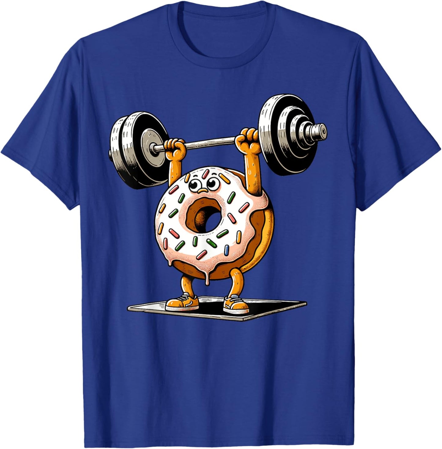 Weightlifting - Funny Fitness Workout Gym Donut Lover T-Shirt - T-Shirt | Royal