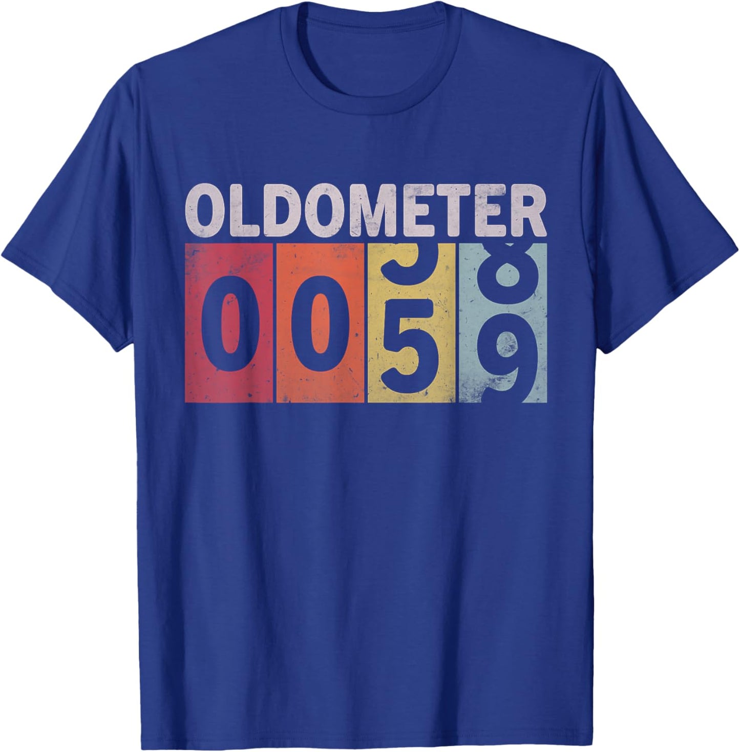 Oldometer 58-59 Funny 59 Years Old Birthday T-Shirt - T-Shirt | Royal
