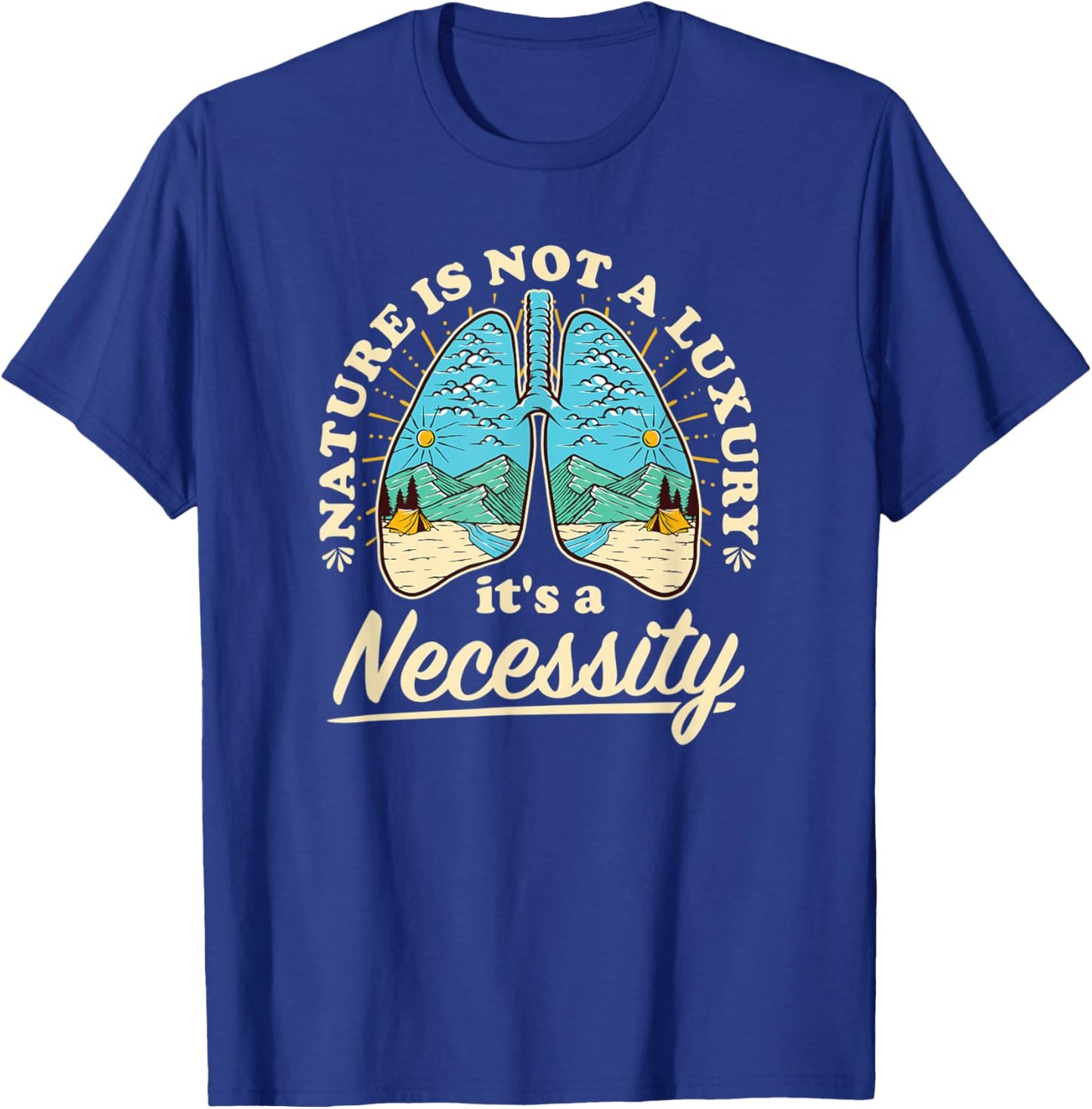 Nature Conservancy US National Park Camping Hiking Wildlife T-Shirt - T-Shirt | Royal