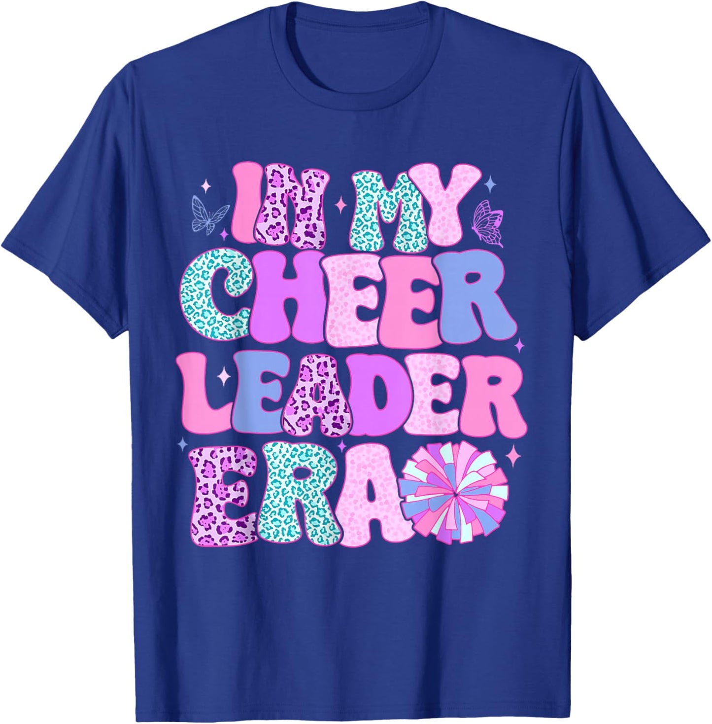 In My Cheer Leader Era Youth Cheerleader Cheerleading T-Shirt - T-Shirt | Royal