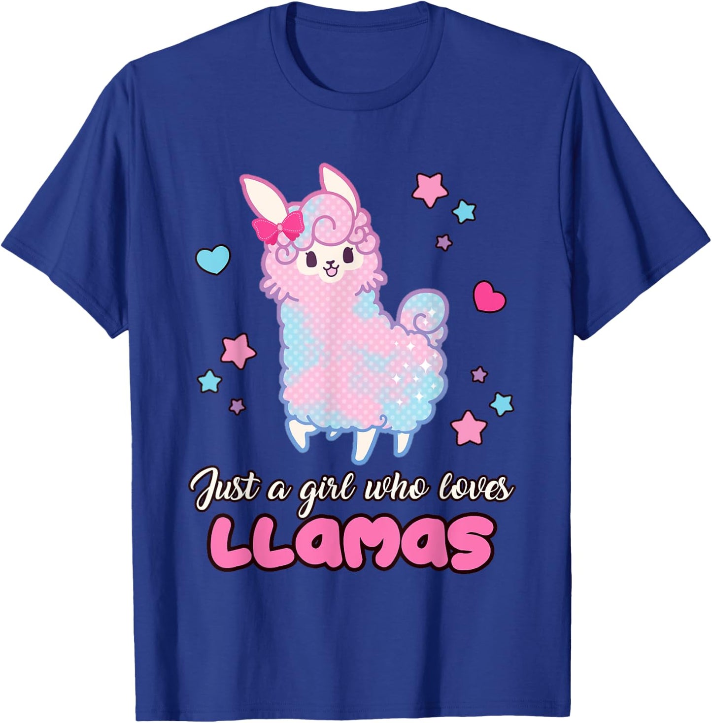 Llama Girl Shirt Just A Girl Who Loves Llamas Cute T-Shirt - T-Shirt | Royal