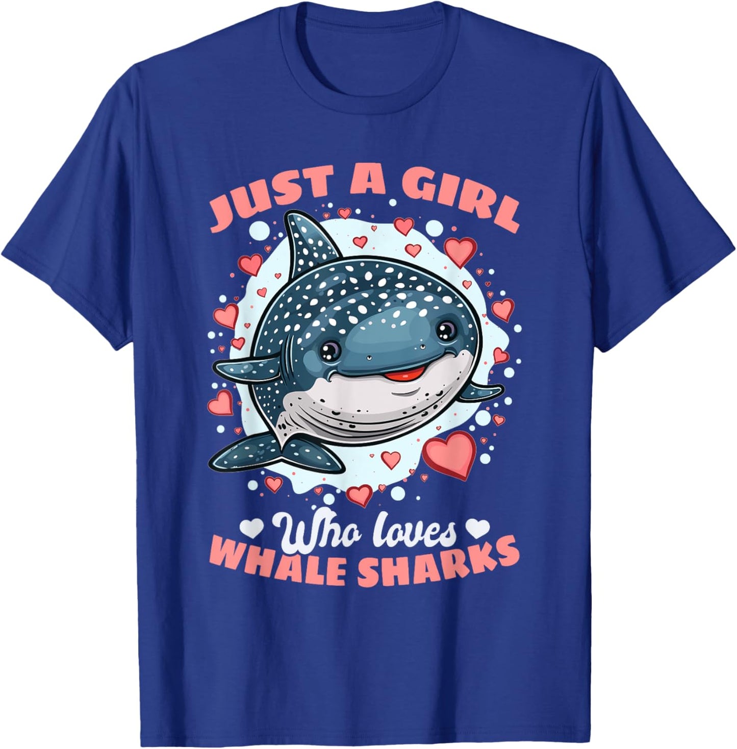 Funny Whale Shark Animal Just A Girl Who Loves Whale Sharks T-Shirt - T-Shirt | Royal