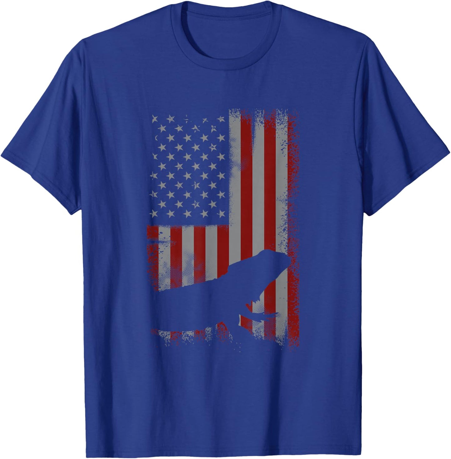Retro American Flag Bearded Dragon Dad Lizard Lover Gift T-Shirt - T-Shirt | Royal