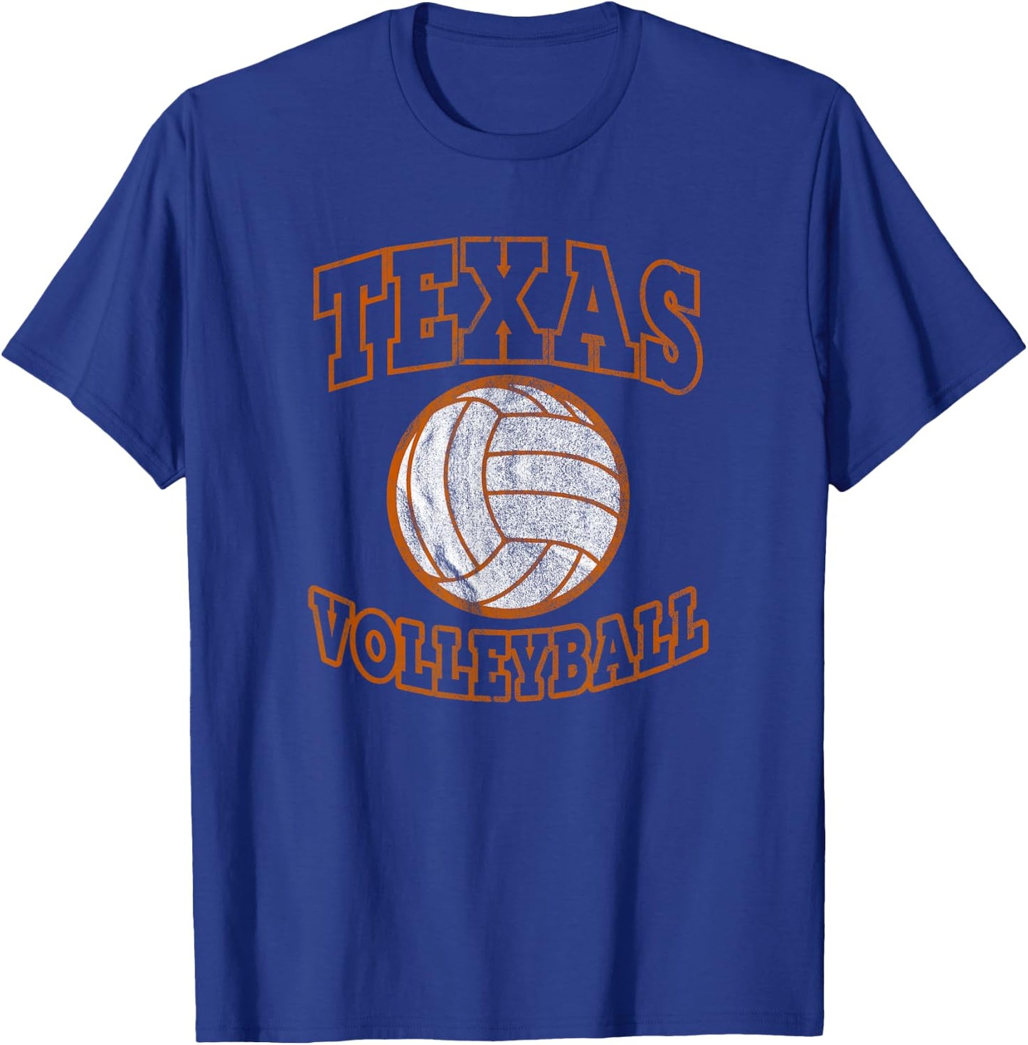 The Lone Star State Texas Volleyball Deez Texas Volleyball Vintage Distressed Black T-Shirt - T-Shirt | Royal