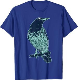 Colorful Raven Bird Illustration Graphic Art Outfit Crow T-Shirt - T-Shirt | Royal